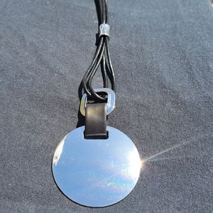 Chico’s Kate Pendant Necklace Black and Silver